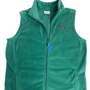 Columbia Mountain Fleece Green Vest; XL18-20